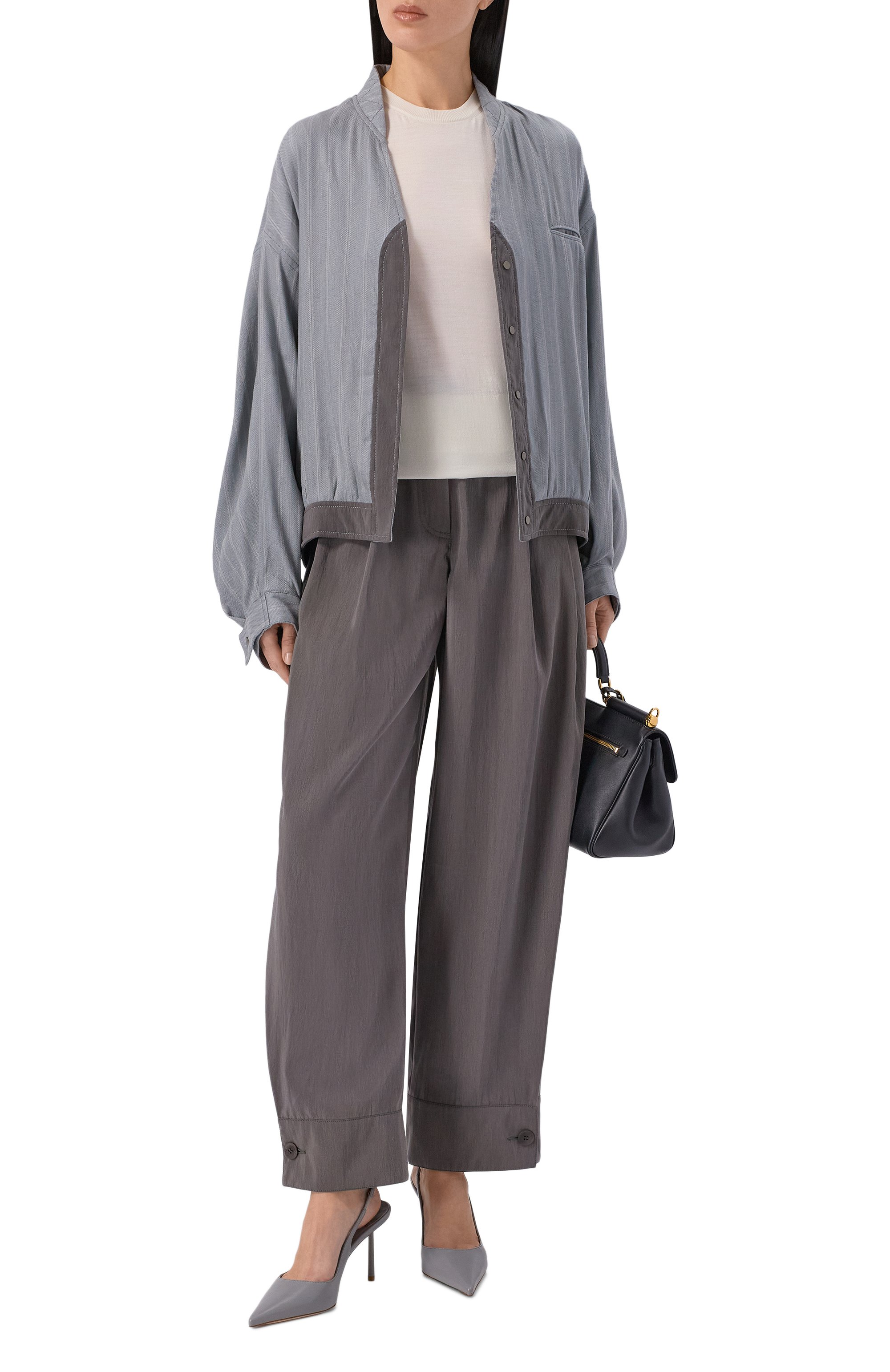 Бомбер изо льна и шелка GIORGIO ARMANI, арт. GW002590/TE18800, фото 2