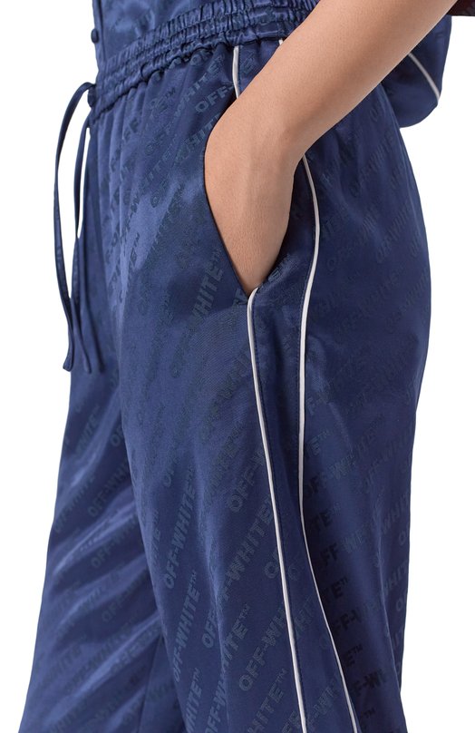 Атласные брюки Off-White 0WCA18ZF25FAB001 Синий  0WCA18ZF25FAB001 Фото 5