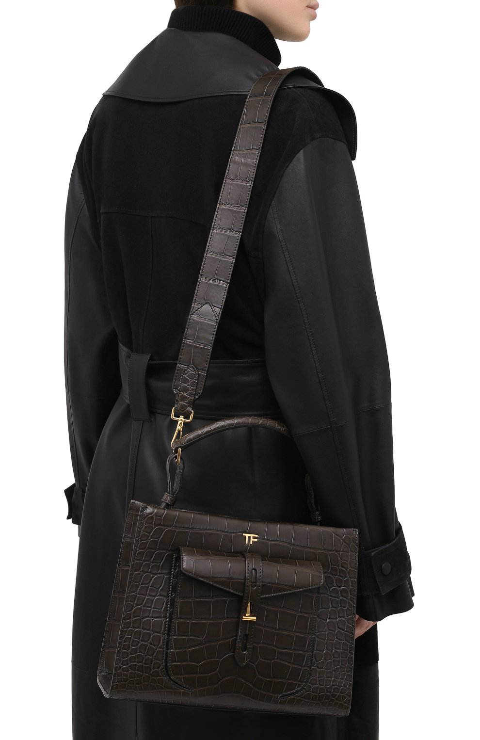 Сумка t twist small из кожи аллигатора TOM FORD, арт. L1203T-EAL001/AMIS, фото 5