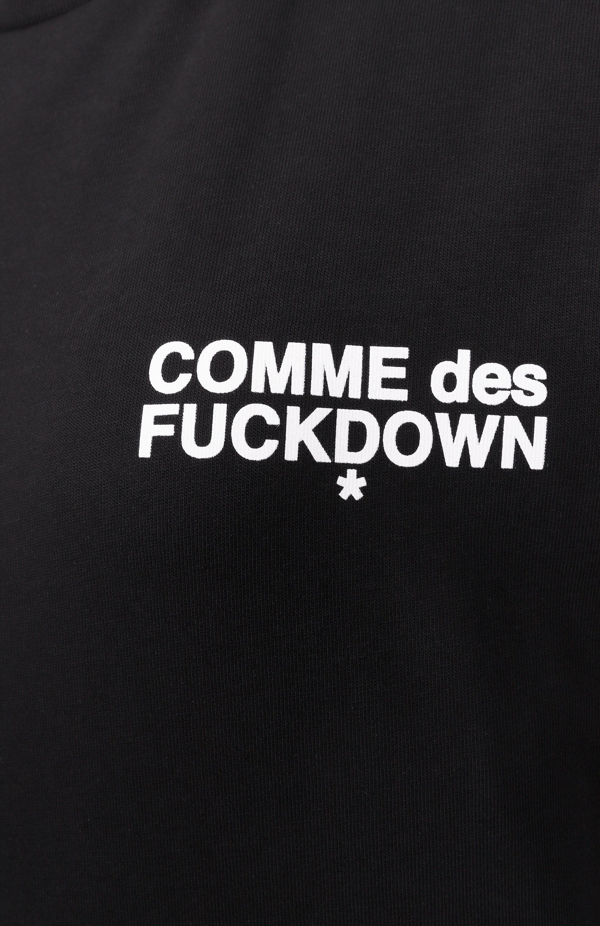 Хлопковая футболка COMME DES FUCKDOWN черного цвета по цене 9810 руб., арт. CFABW01318, фото 6 Хлопковая футболка COMME DES FUCKDOWN, арт. CFABW01318, фото 6