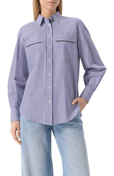 Хлопковая рубашка BRUNELLO CUCINELLI, арт. MH768RA526, фото 3