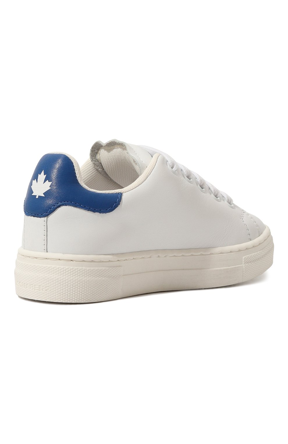 Кожаные кеды DSQUARED2 белого цвета по цене 26350 руб., арт. 75634/20-27, фото 3 Кожаные кеды DSQUARED2, арт. 75634/20-27, фото 3