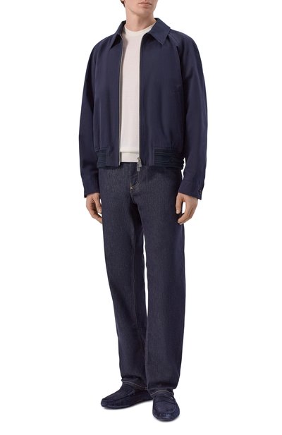 Мужские замшевые мокасины FERRAGAMO, арт. 02A688/789_622