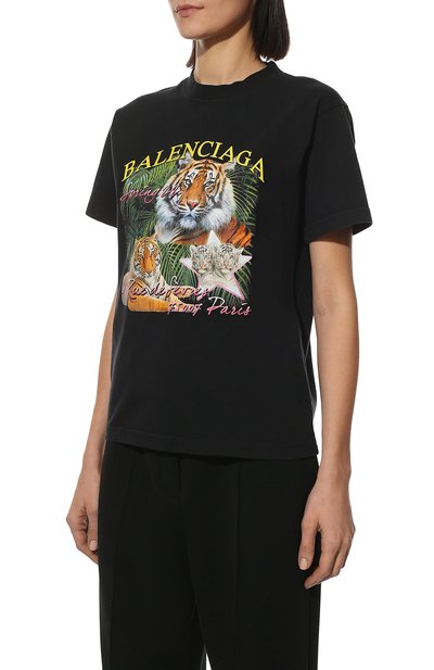Хлопковая футболка BALENCIAGA, арт. 670943/TLVH2, фото 3