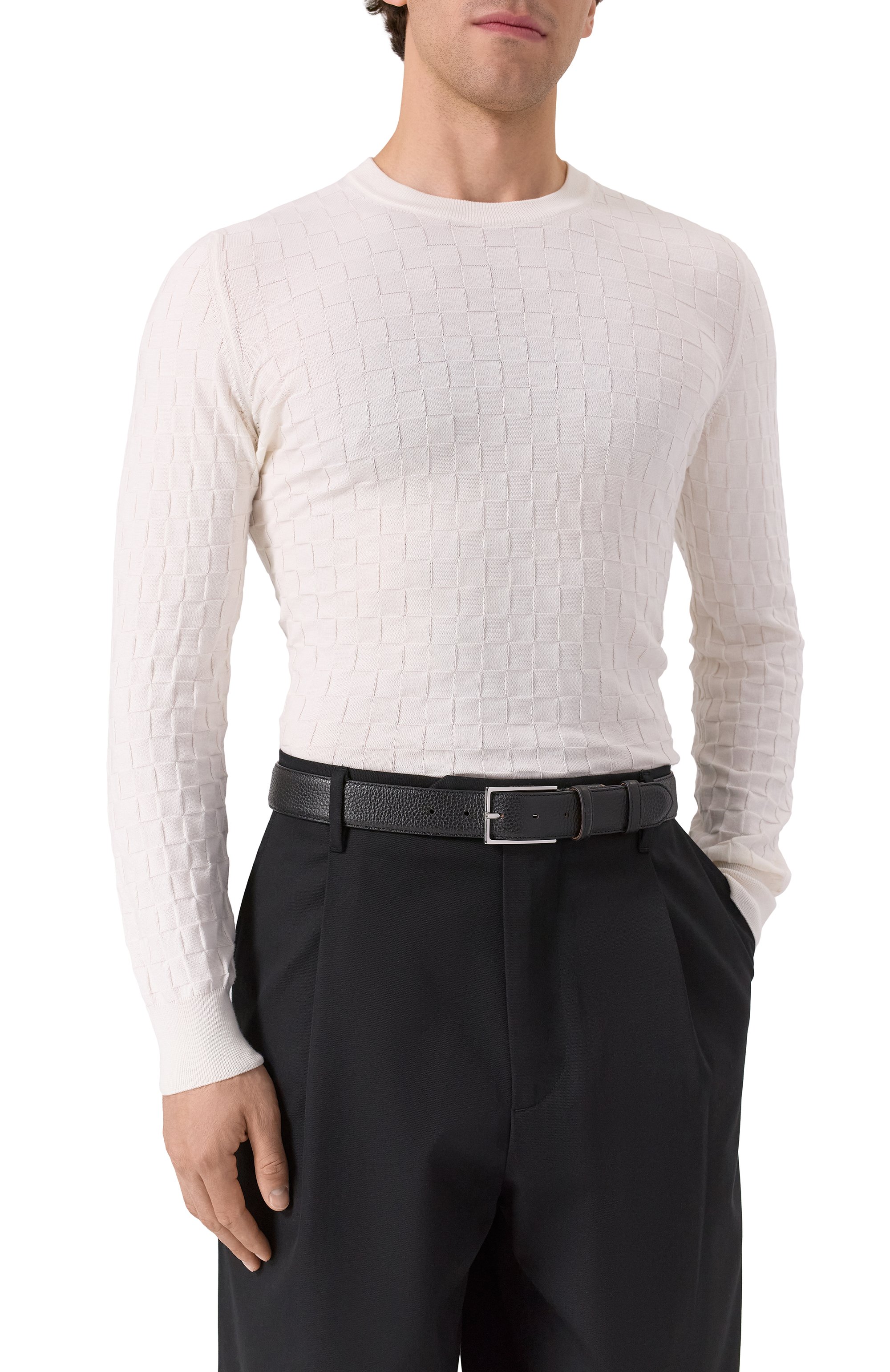 Кожаный ремень DOUCAL'S черного цвета по цене 28350 руб., арт. DC0001SIGMUF2159, фото 2 Кожаный ремень DOUCAL'S, арт. DC0001SIGMUF2159, фото 2