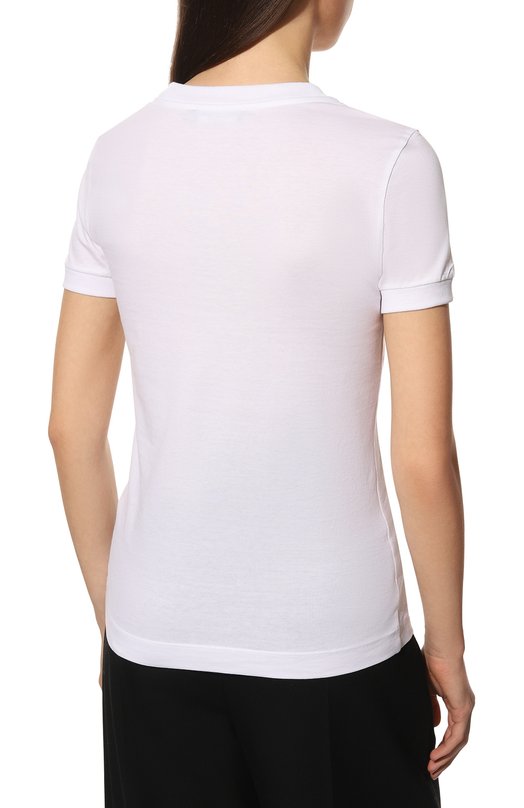 Хлопковая футболка Dolce & Gabbana F8T00Z/G7B3U Белый  F8T00Z/G7B3U Фото 4