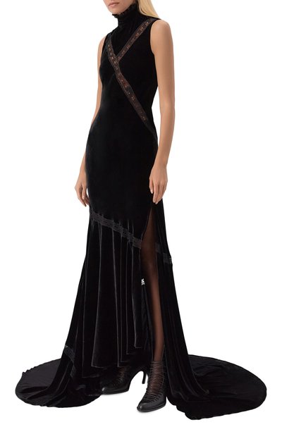 Бархатное платье ANN DEMEULEMEESTER черного цвета по цене 241500 руб., арт. B0014501/FA762, фото 2 Бархатное платье ANN DEMEULEMEESTER, арт. B0014501/FA762, фото 2