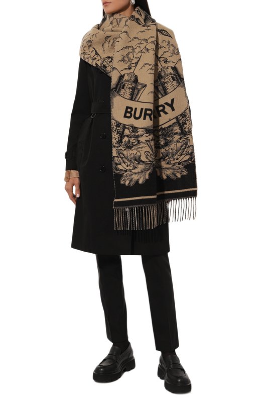 Кашемировый шарф Burberry 8073768 Бежевый  8073768 Фото 2