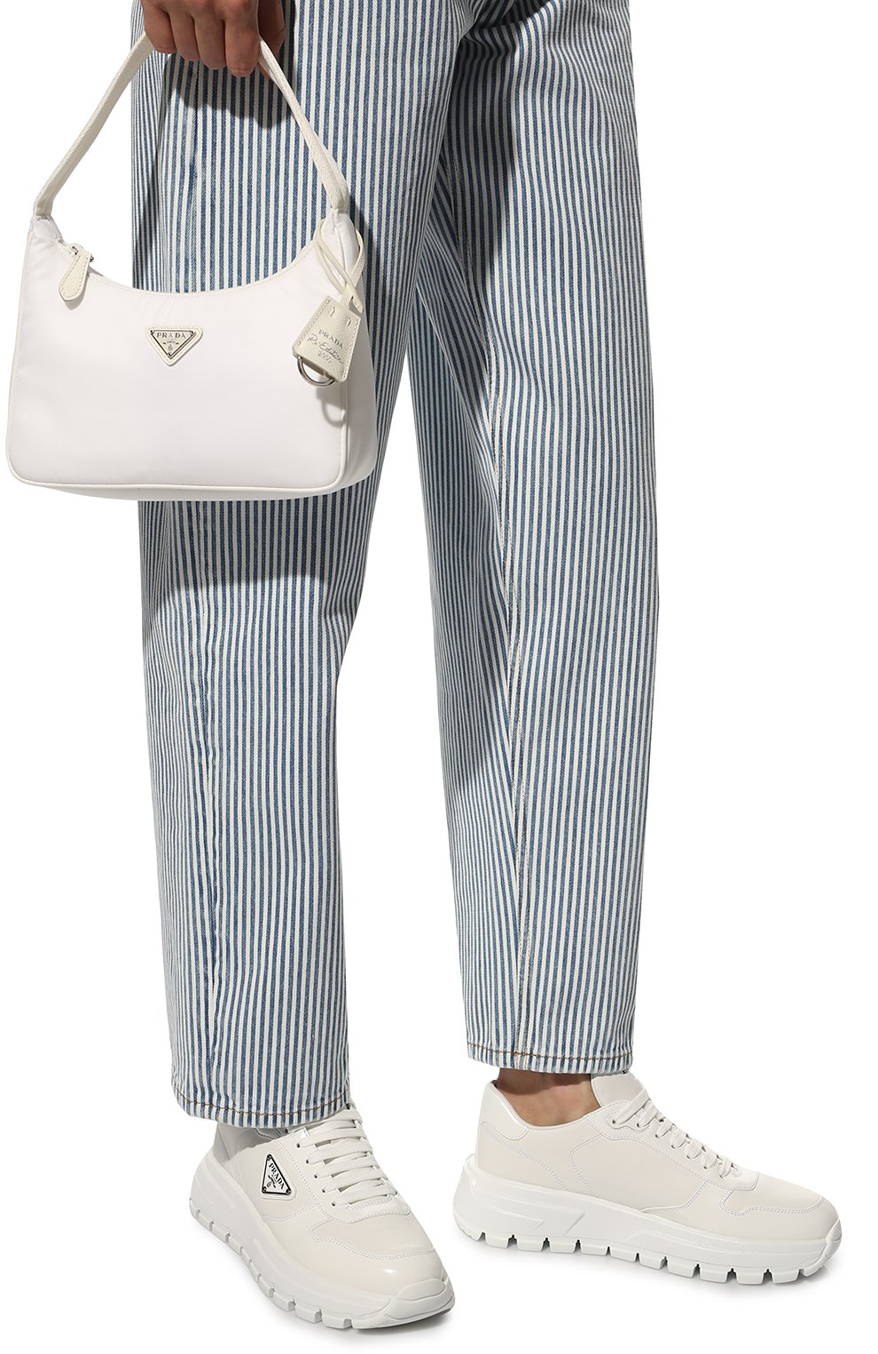 Кожаные кроссовки PRADA, арт. 1E804M-3LKI-F0009-045, фото 3