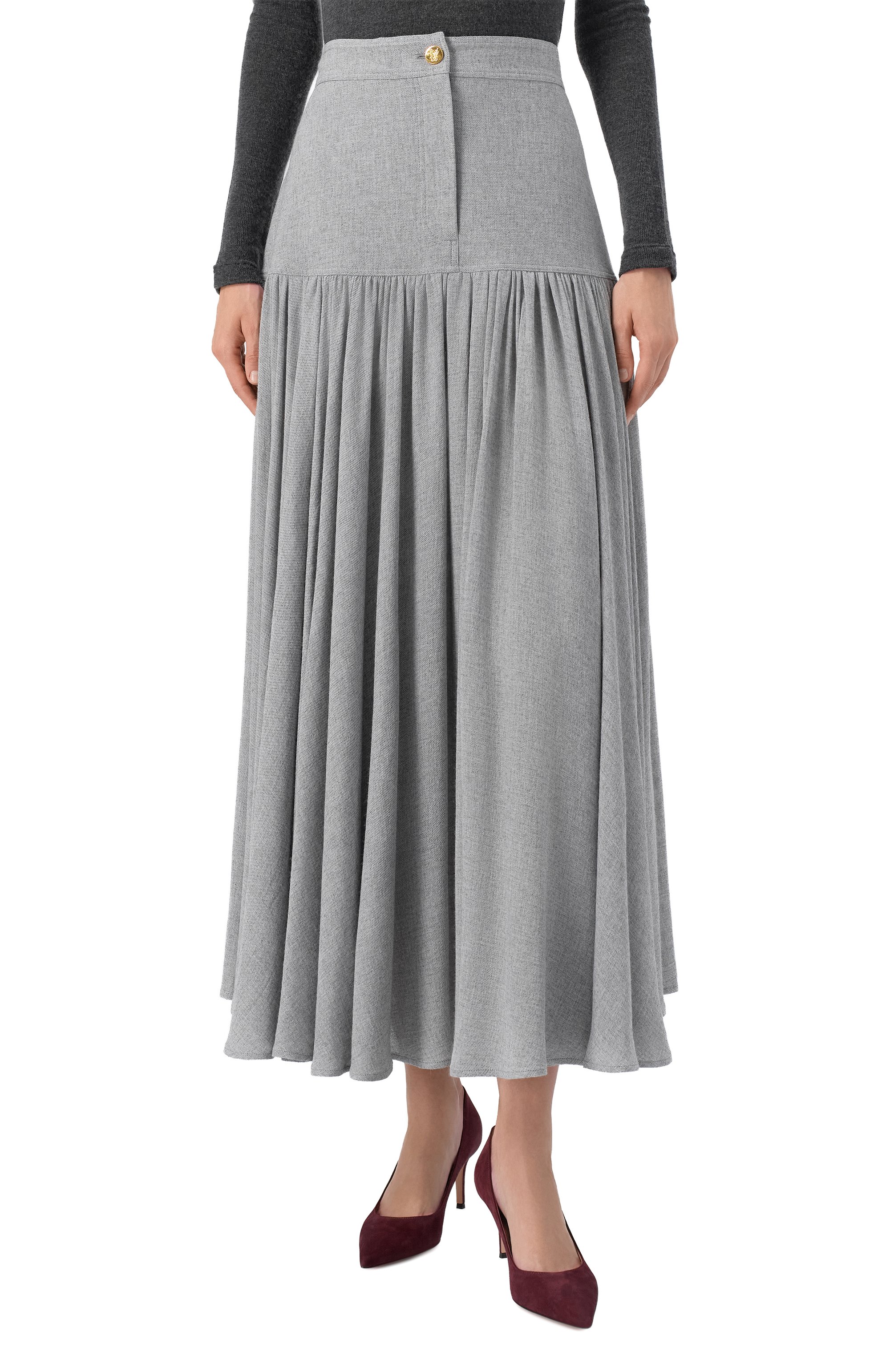 Юбка из вискозы и шерсти GIAMBATTISTA VALLI, арт. 25FWPVCA2054/17NAL, фото 3