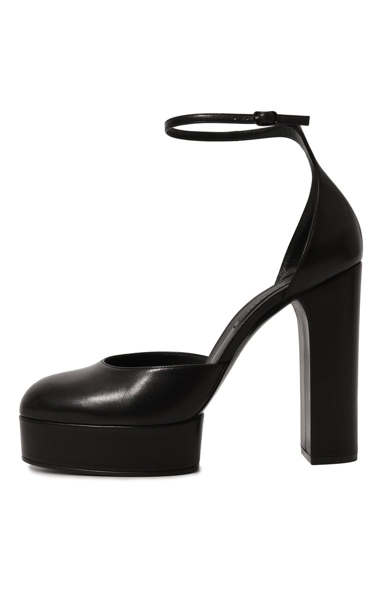 Женские кожаные туфли betty CASADEI черного цвета, арт. 1H977W1201MIN0R9000 | Фото 4 (Подошва: Платформа; Каблук высота: Высокий; Материал внутренний: Натуральная кожа; Каблук тип: Устойчивый; Материал внешний: Натуральная кожа)
