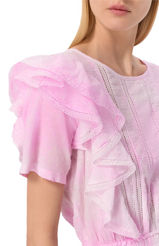 Хлопковое платье Love Shack Fancy LD194-263 Розовый  LD194-263 Фото 4