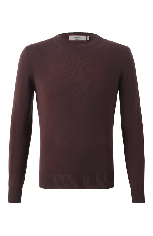 Хлопковый джемпер Canali C0012/MK00145 Коричневый C0012/MK00145