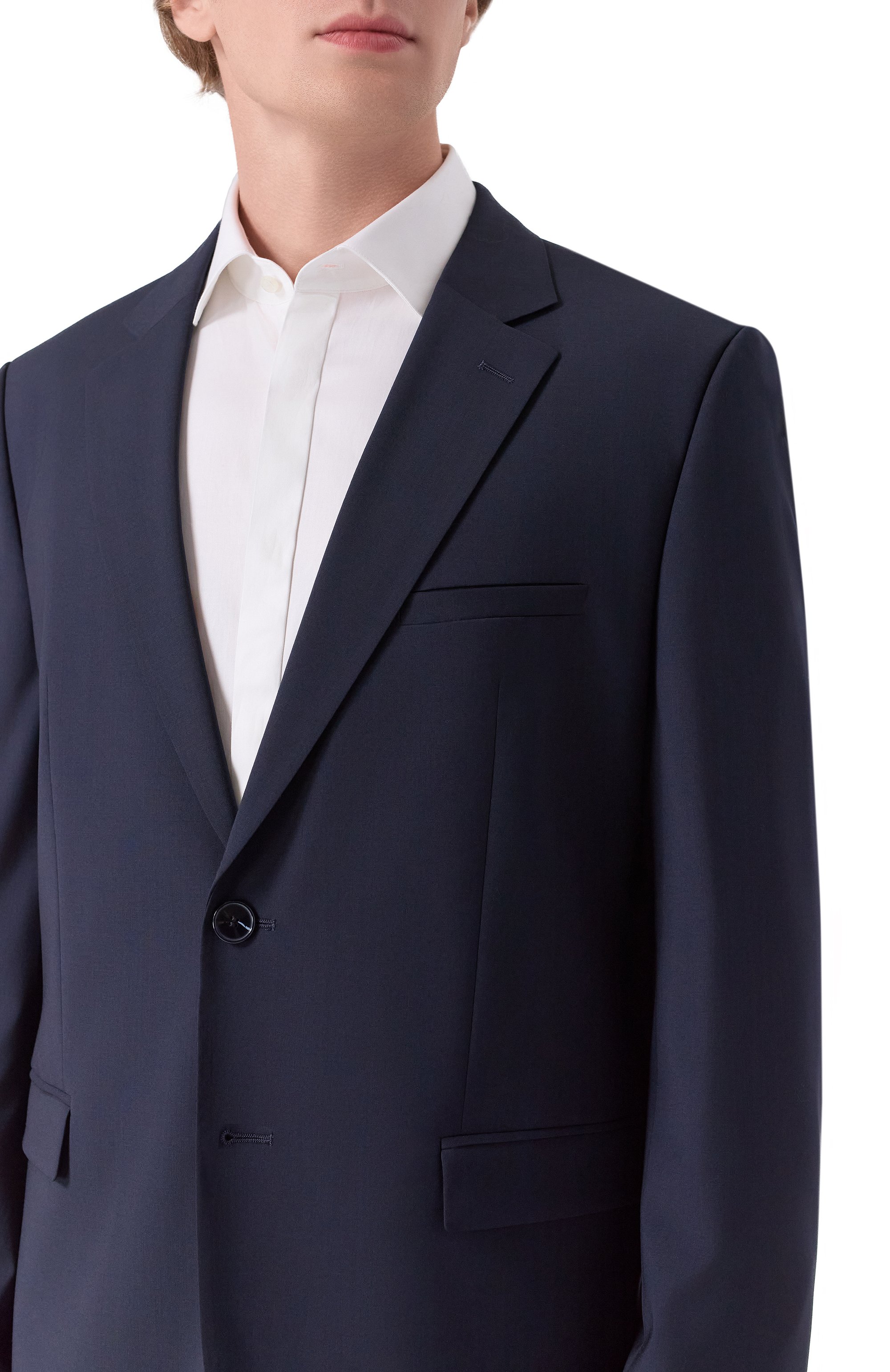 Шерстяной пиджак HUGO темно-синего цвета по цене 49950 руб., арт. 50546616, фото 6 Шерстяной пиджак HUGO, арт. 50546616, фото 6