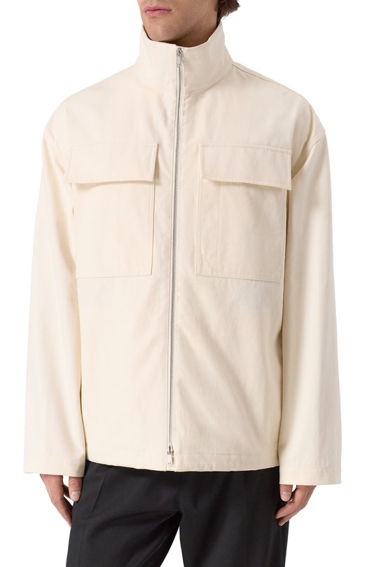Хлопковая куртка Jil Sander J47SW0006-J45267 Кремовый  J47SW0006-J45267 Фото 3