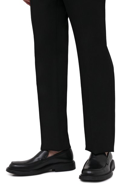 Кожаные лоферы BOTTEGA VENETA черного цвета по цене 38450 руб., арт. 651313/V00H0, фото 3 Кожаные лоферы BOTTEGA VENETA, арт. 651313/V00H0, фото 3