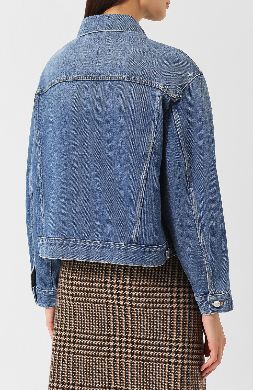 Джинсовая куртка с потертостями и накладными карманами BALENCIAGA, арт. 529175/TSB06, фото 4