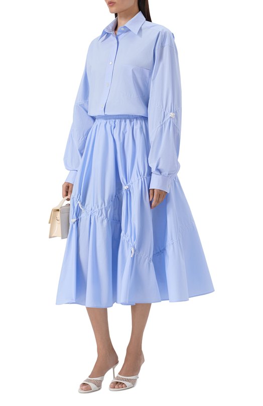 Хлопковая рубашка Moschino A0202/0531 Голубой  A0202/0531 Фото 2