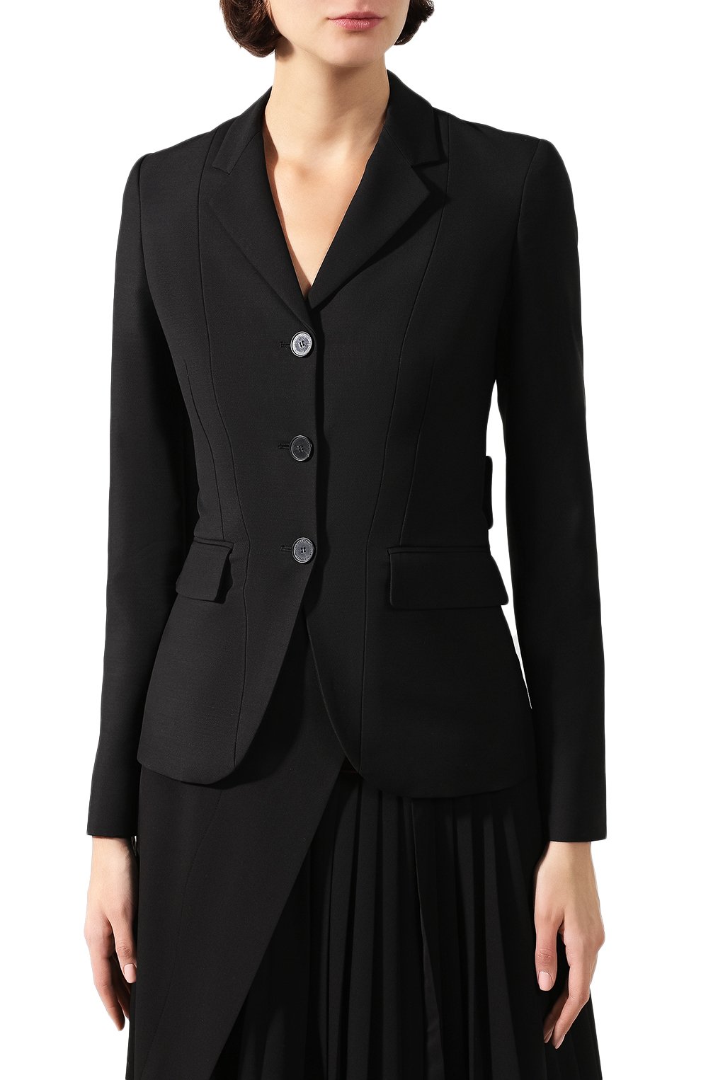 Жакет из смеси шерсти и вискозы STELLA MCCARTNEY черного цвета по цене 122000 руб., арт. 582110/SNA34, фото 3 Жакет из смеси шерсти и вискозы STELLA MCCARTNEY, арт. 582110/SNA34, фото 3