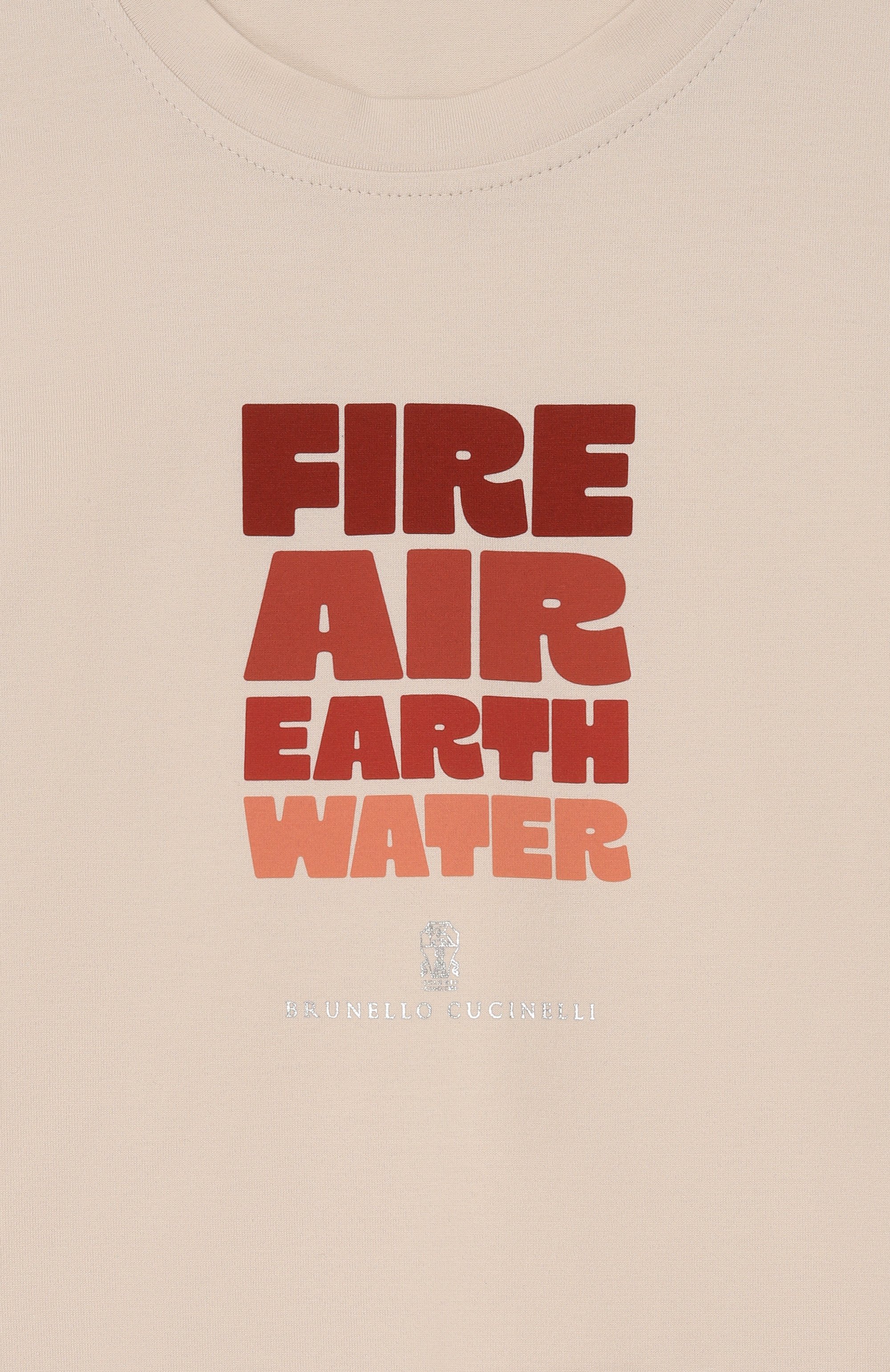 Хлопковая футболка BRUNELLO CUCINELLI бежевого цвета по цене 39850 руб., арт. B0T81T485B, фото 3 Хлопковая футболка BRUNELLO CUCINELLI, арт. B0T81T485B, фото 3