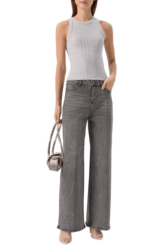 Хлопковый топ Sasha Kim SK-00001771 Серый  SK-00001771 Фото 2