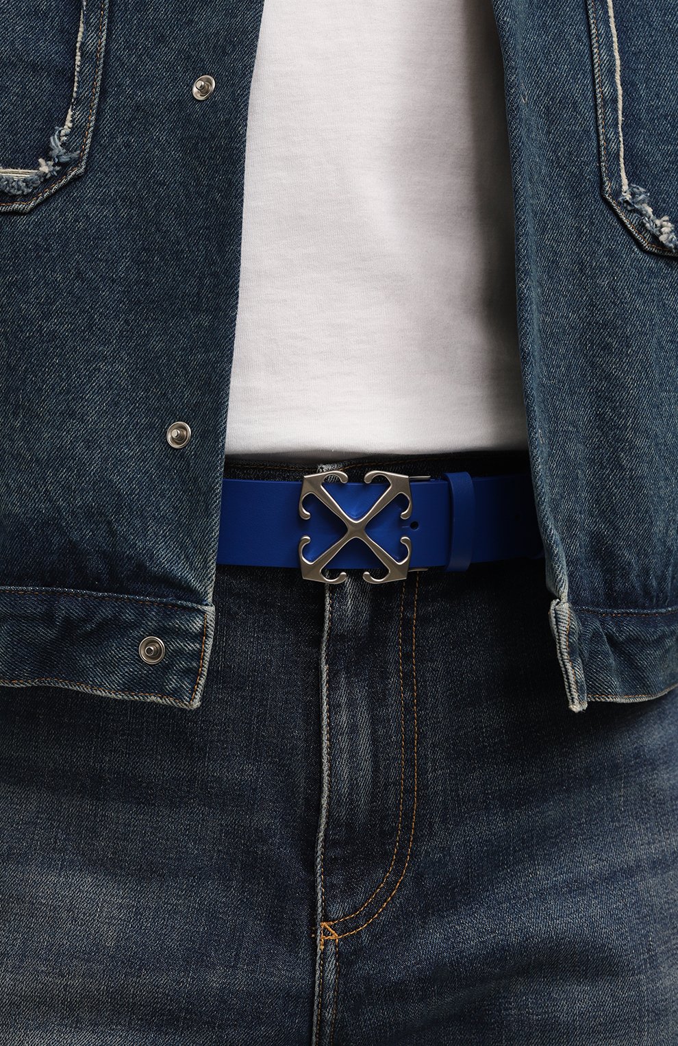 Кожаный ремень OFF-WHITE, арт. 0MRB114F23LEA001, фото 2