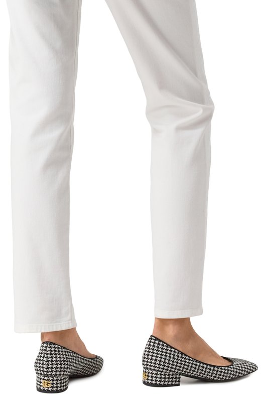 Текстильные туфли Jackie 30 Dolce & Gabbana CD1873/A9V05 Чёрно-белый  CD1873/A9V05 Фото 3