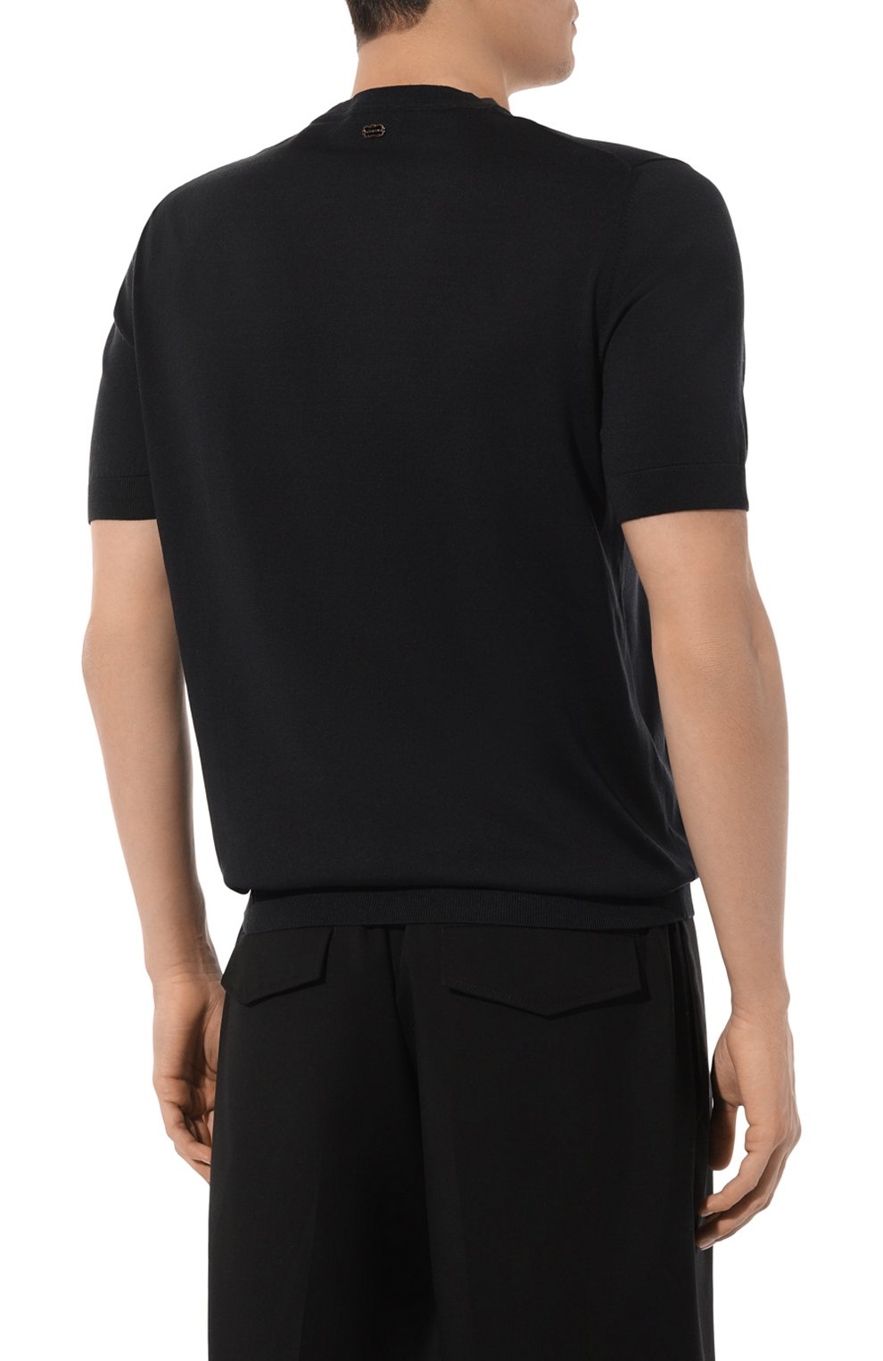 Джемпер из шелка и хлопка AGNONA темно-синего цвета по цене 87550 руб., арт. K102U05E/0Q1808E, фото 4 Джемпер из шелка и хлопка AGNONA, арт. K102U05E/0Q1808E, фото 4