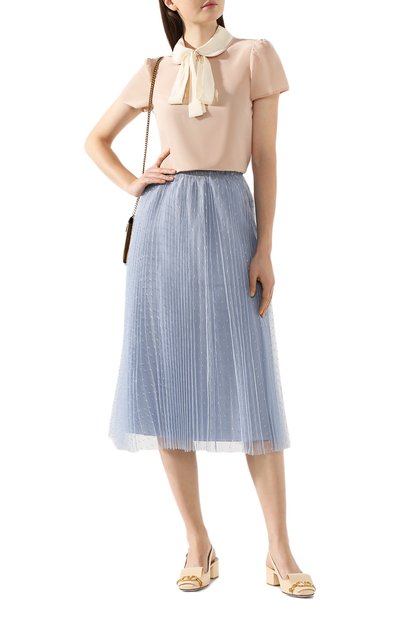 Шелковый топ REDVALENTINO розового цвета по цене 39950 руб., арт. TR3AAB10/48P, фото 2 Шелковый топ REDVALENTINO, арт. TR3AAB10/48P, фото 2