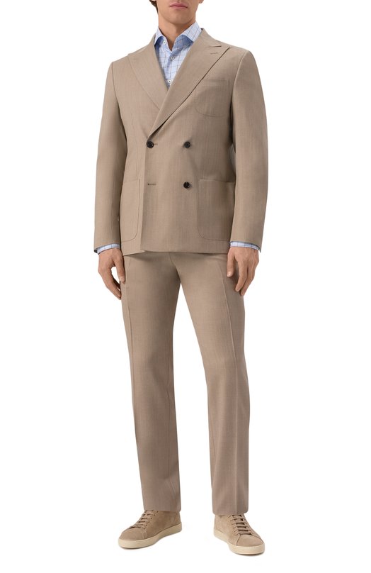 Шерстяной костюм Corneliani 25X009-2517447_SET Бежевый  25X009-2517447_SET Фото 2
