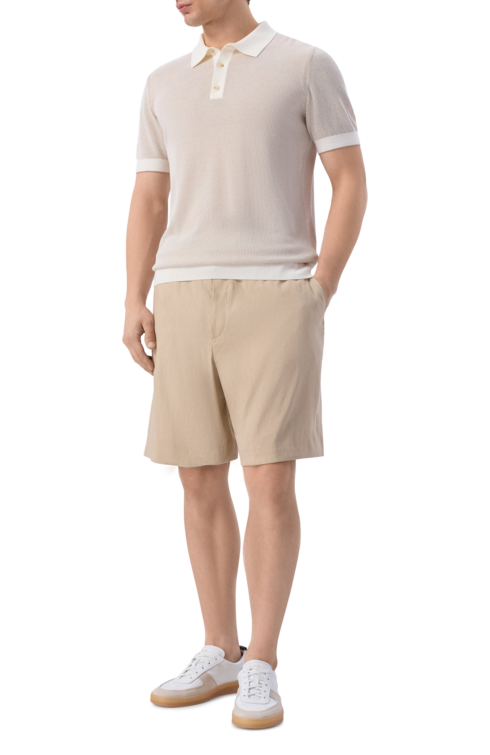 Шорты изо льна и вискозы BOSS, арт. 50561983, фото 2