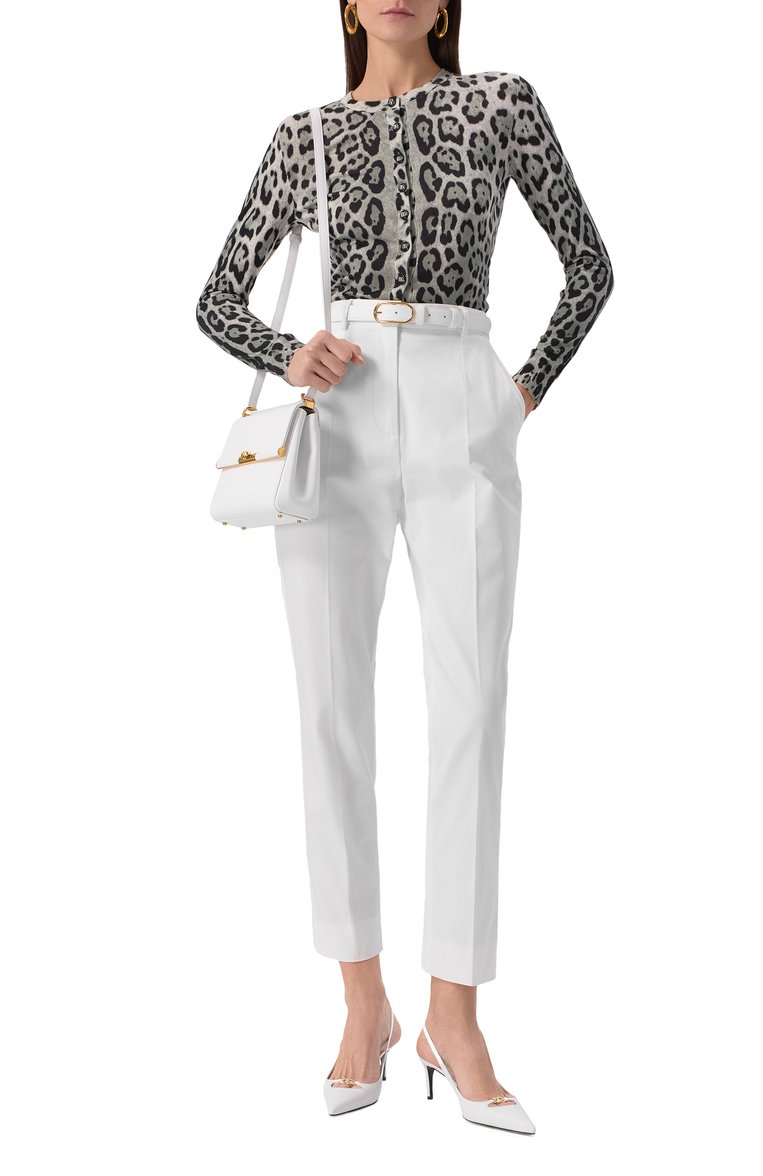 Женская сумка marlene city DOLCE & GABBANA белого цвета, арт. BB7726/A3G19 | Фото 7 (Ремень/цепочка: На ремешке; Материал: Натуральная кожа; Размер: mini)
