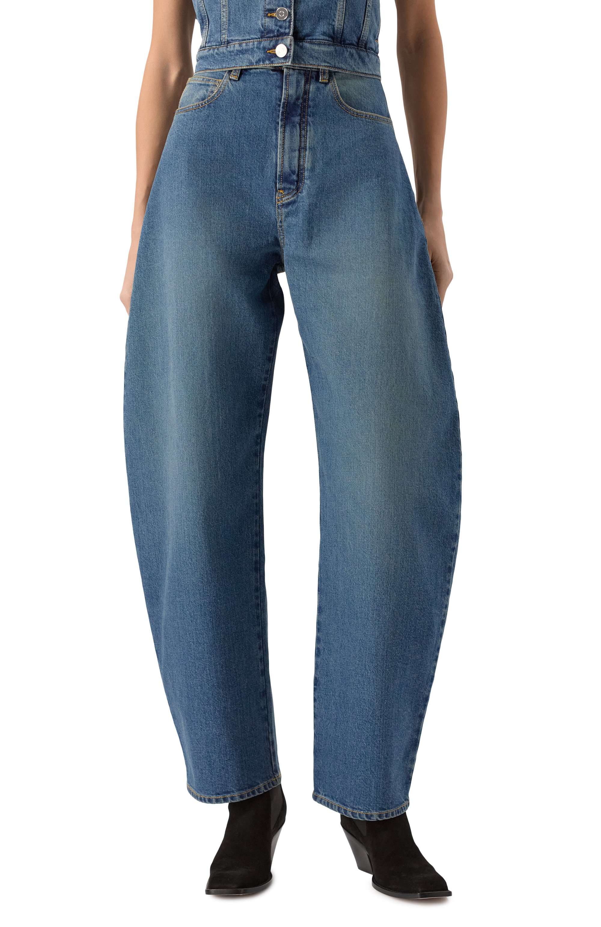 Джинсы ALAIA голубого цвета по цене 161000 руб., арт. AA9P0176T536A, фото 3 Джинсы ALAIA, арт. AA9P0176T536A, фото 3