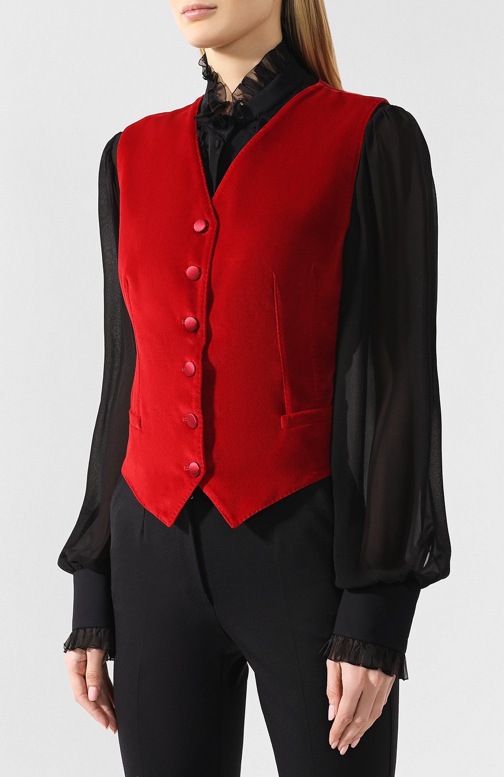 Бархатный жилет DOLCE & GABBANA, арт. F79H6T/FUVJZ, фото 3