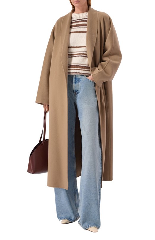 Хлопковый свитер 12 STOREEZ 136420 Бежевый  136420 Фото 2