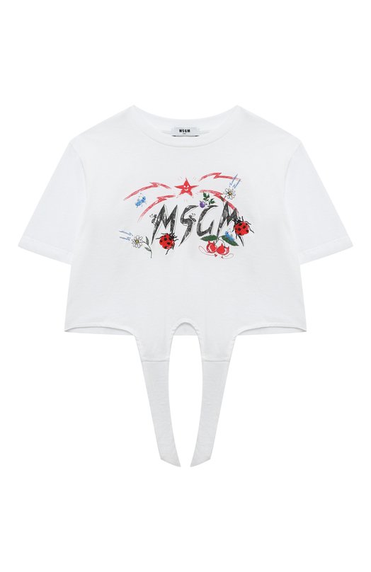 

Хлопковая футболка MSGM kids, Белый
