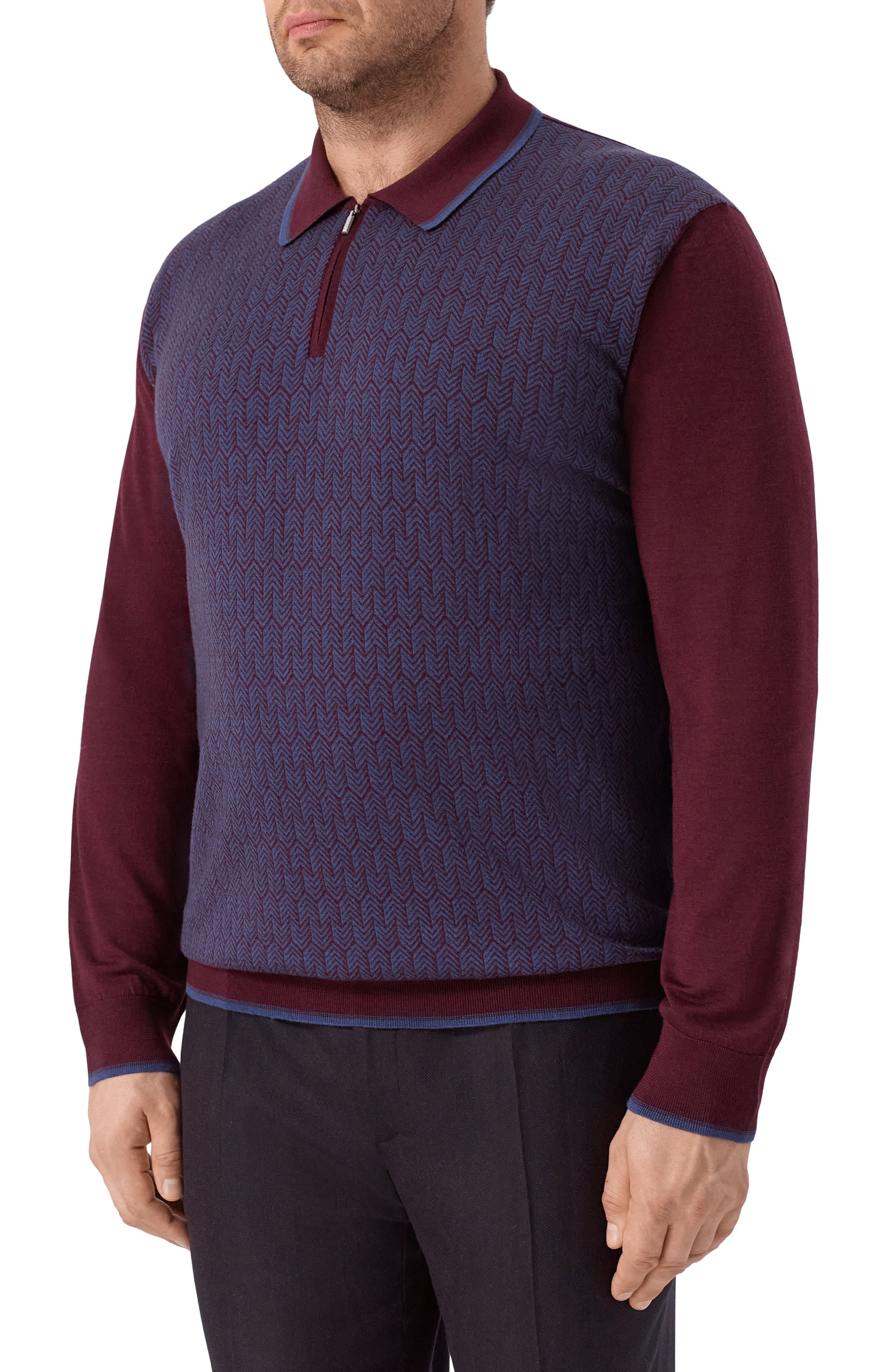 Поло из шерсти и шелка ZILLI, арт. KZP001M0230VHE001, фото 3