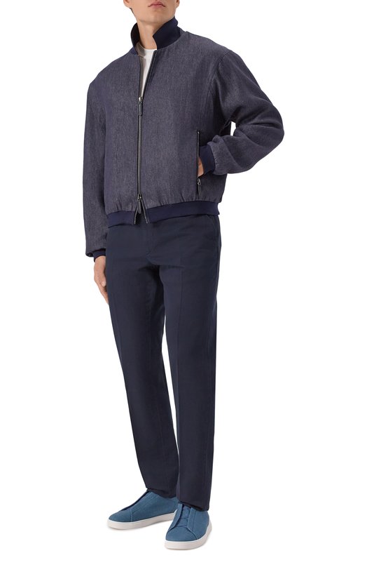 Текстильные кеды Triple Stitch Zegna S7981Z/LHLNA Синий  S7981Z/LHLNA Фото 2