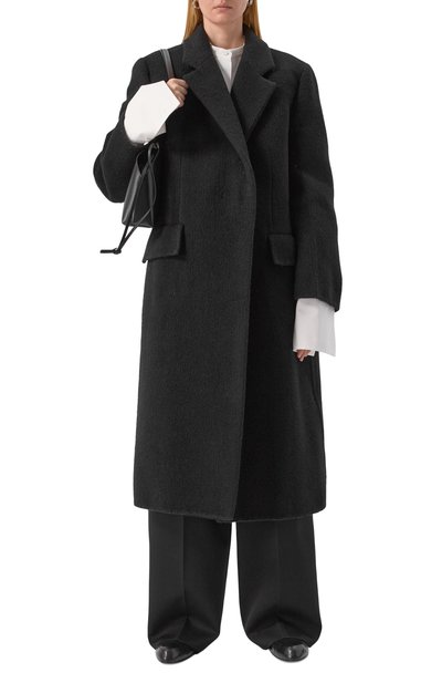 Шерстяное пальто JIL SANDER черного цвета по цене 468000 руб., арт. J02AA0176-J41387, фото 3 Шерстяное пальто JIL SANDER, арт. J02AA0176-J41387, фото 3