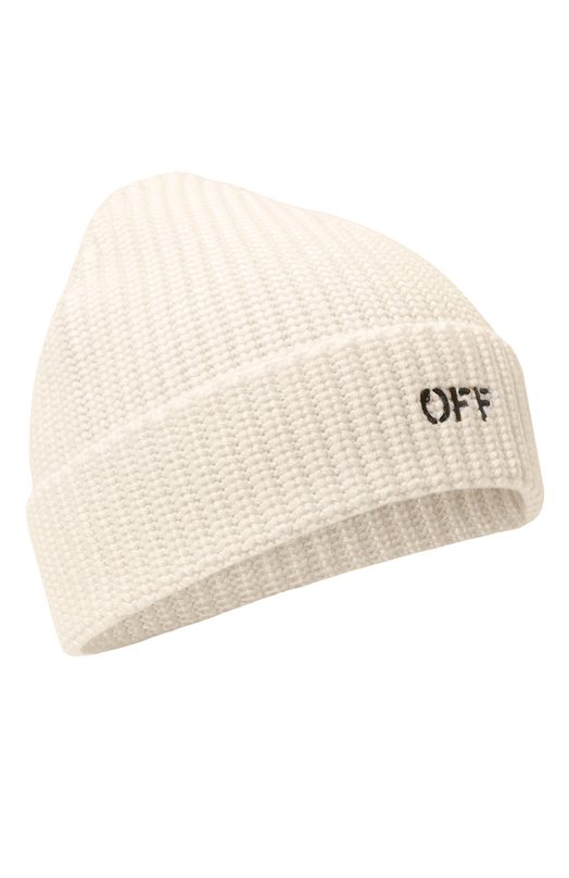 Шерстяная шапка Off-White 0WLC017F23KNI001 Кремовый 0WLC017F23KNI001
