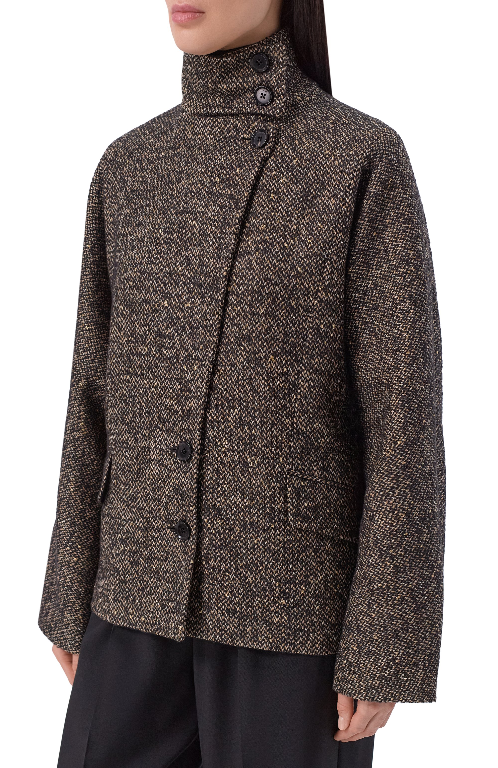 Полупальто из шерсти и вискозы KITON, арт. D62507K0513I, фото 3