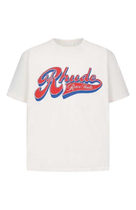 Хлопковая футболка Rhude RHSS26TT03012 Кремовый RHSS26TT03012