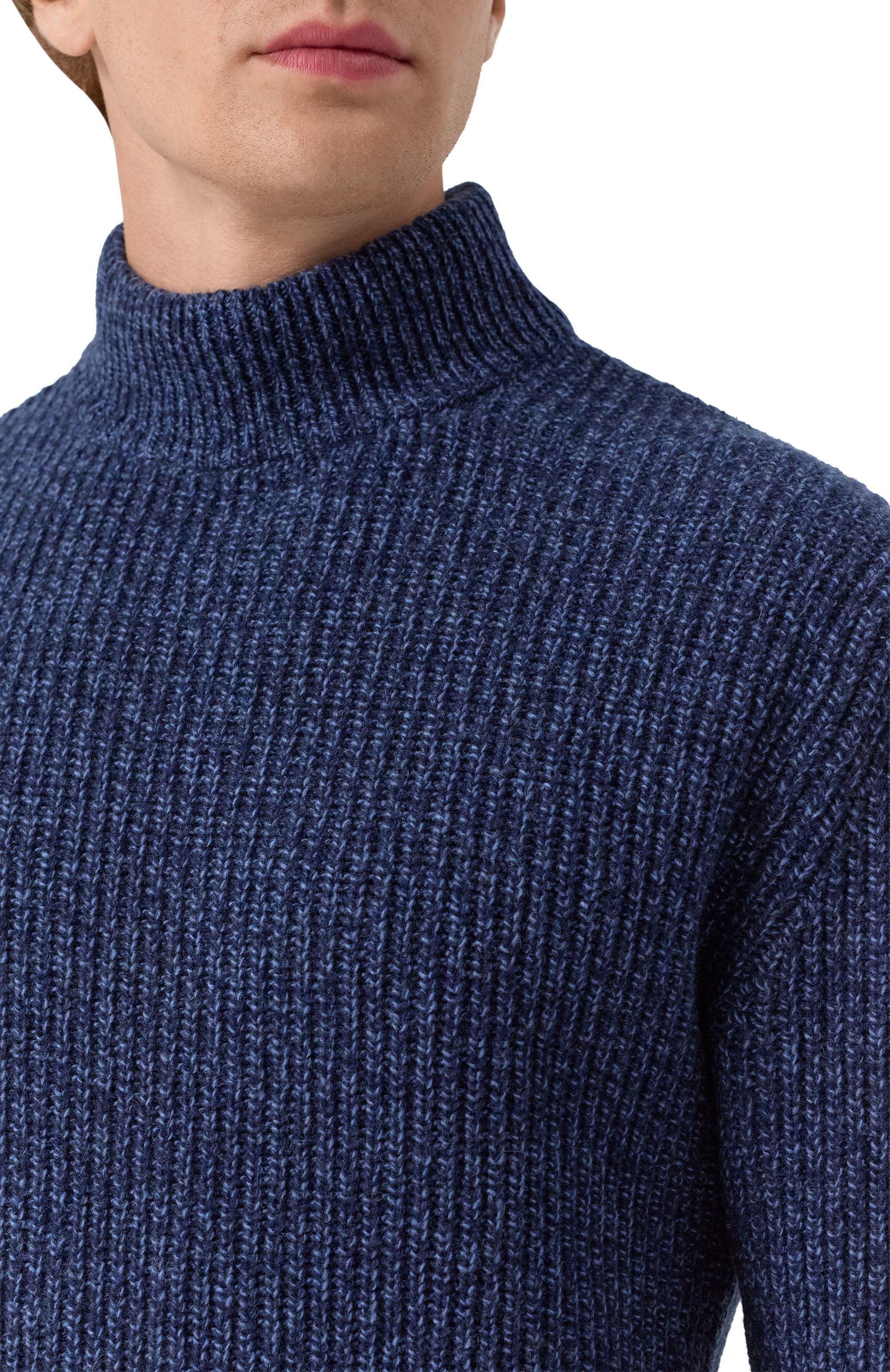 Шерстяной свитер DANIELE FIESOLI синего цвета по цене 22400 руб., арт. DF0250, фото 5 Шерстяной свитер DANIELE FIESOLI, арт. DF0250, фото 5