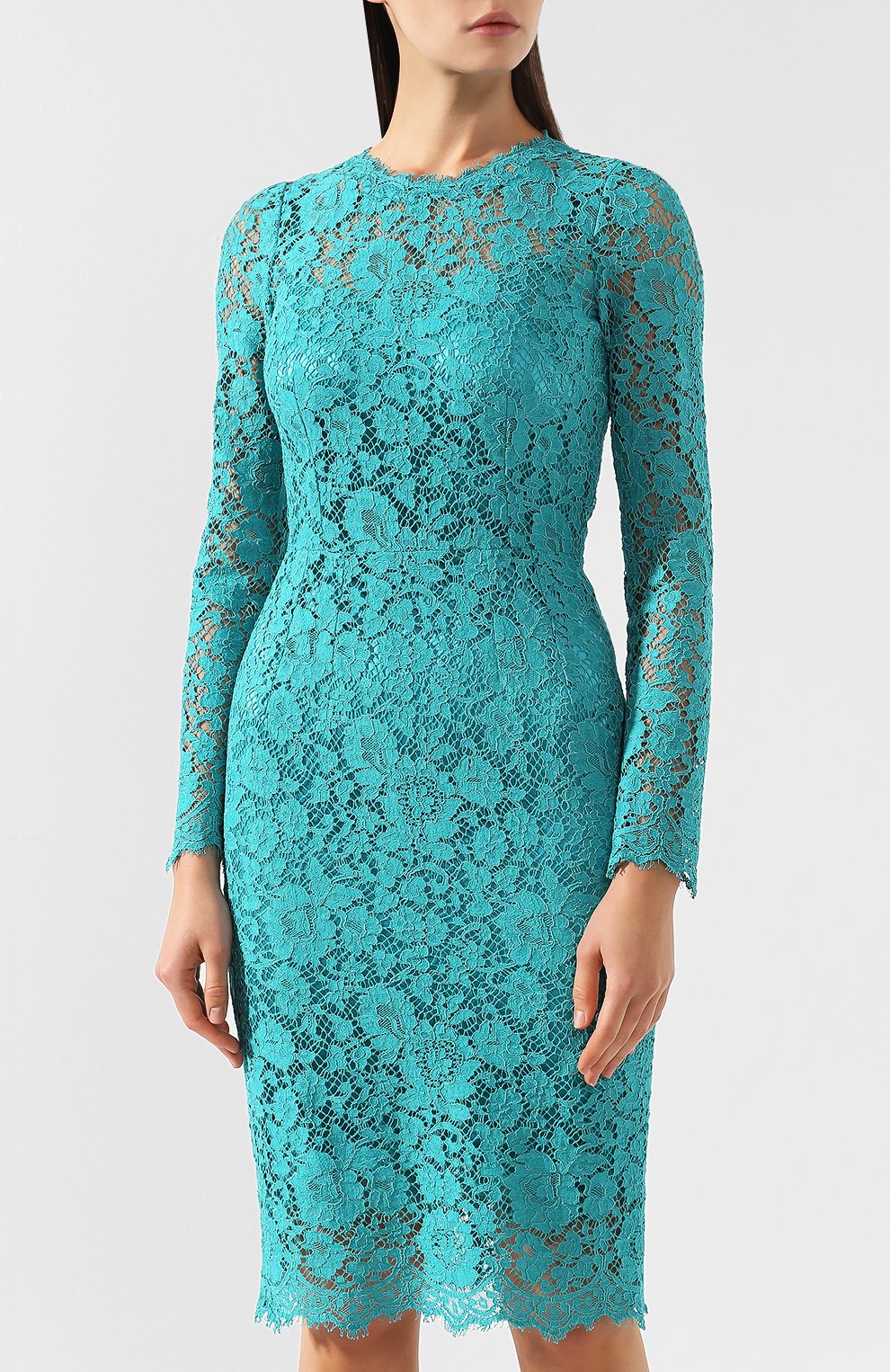 Кружевное платье с круглым вырезом DOLCE & GABBANA, арт. F6MX2T/HLMHW, фото 3