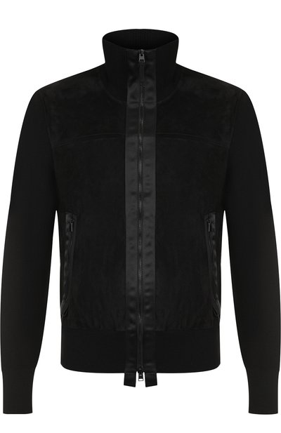 Шерстяной кардиган с кожаной вставкой TOM FORD, арт. BRM22/TFK157, фото 1