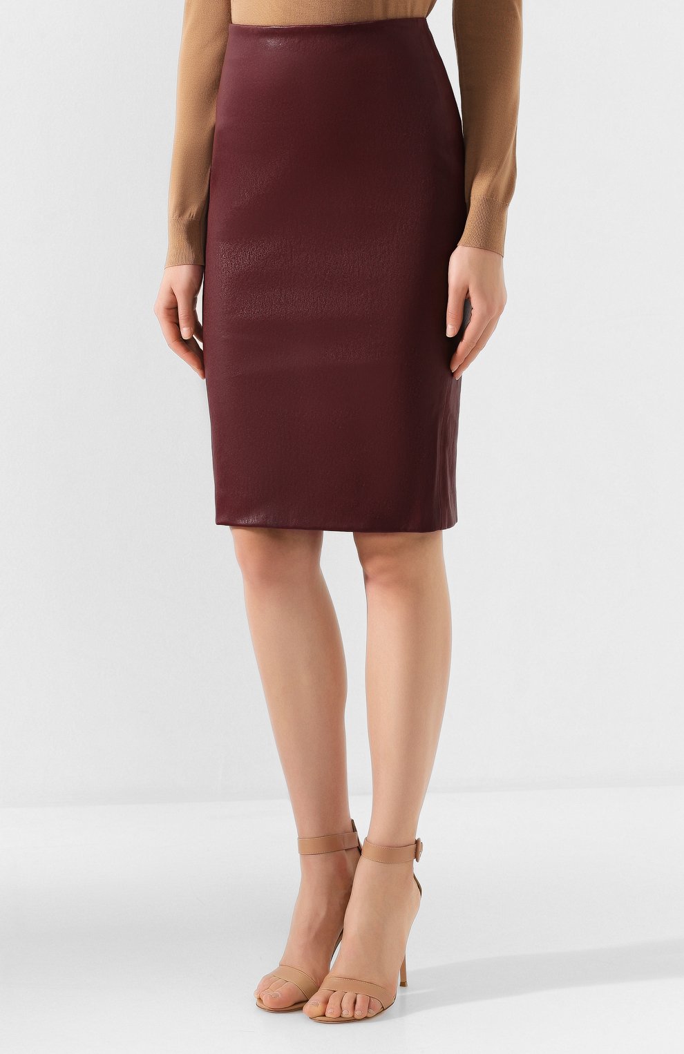 Кожаная юбка THEORY, арт. I0100304, фото 3