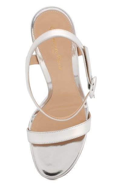 Кожаные босоножки GIANVITO ROSSI, арт. G31132.00RIC.METARGE, фото 5