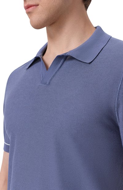 Поло из хлопка и лиоцелла BOSS, арт. 50560483, фото 5
