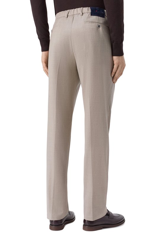 Шерстяные брюки Kiton UFPPERK0127H06 Бежевый  UFPPERK0127H06 Фото 4