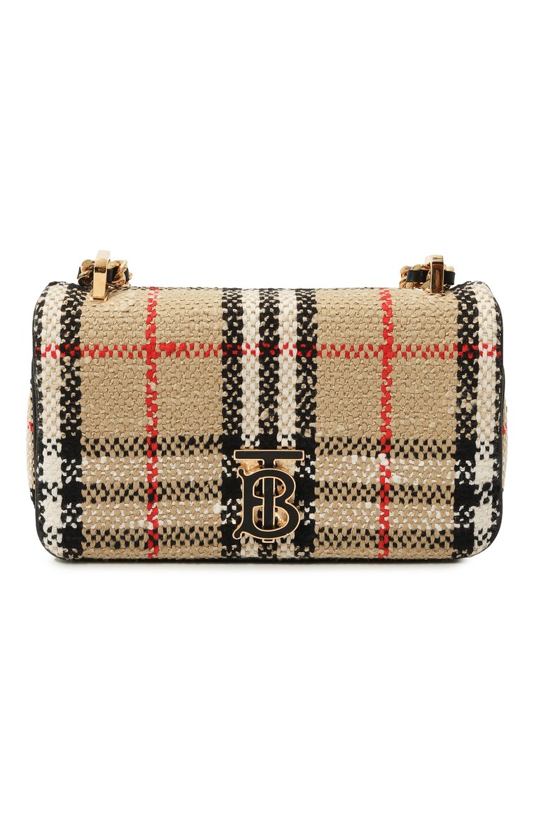 Женская сумка lola BURBERRY бежевого цвета, арт. 8063083 | Фото 1 (Материал сплава: Проставлено; Размер: mini; Материал: Текстиль; Ремень/цепочка: На ремешке; Драгоценные камни: Проставлено)